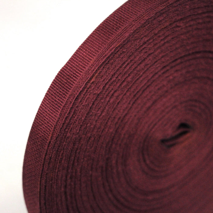 Ruban gros grain rouge rouge lie de vin 12mm - Galette de 50 mètres - Fabrication française