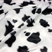 Tissu Velours imprimé motif VACHE noir et blanc - TissusPapi.com