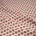 Tissu cotonnade motif japonais KIKKŌ HANABISHI, fleurs & hexagones, rouge & écru - TissusPapi.com
