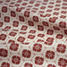 Tissu cotonnade motif japonais KIKKŌ HANABISHI, fleurs & hexagones, rouge & écru - TissusPapi.com
