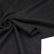 Tissu lainage faux-uni Pied de Poule noir & anthracite - Fabrication italienne - TissusPapi.com