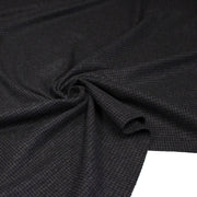 Tissu lainage faux-uni Pied de Poule noir & anthracite - Fabrication italienne - TissusPapi.com