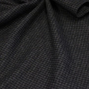Tissu lainage faux-uni Pied de Poule noir & anthracite - Fabrication italienne - TissusPapi.com
