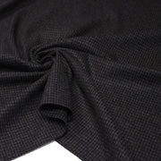 Tissu lainage faux-uni Pied de Poule noir & anthracite - Fabrication italienne - TissusPapi.com