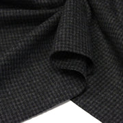 Tissu lainage faux-uni Pied de Poule noir & anthracite - Fabrication italienne - TissusPapi.com