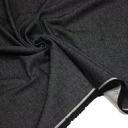 Tissu DENIM toile sergé noir, coton bio et coton recyclé - Matières recyclées - TissusPapi.com