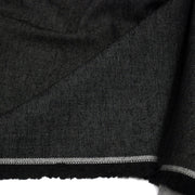 Tissu DENIM toile sergé noir, coton bio et coton recyclé - Matières recyclées - TissusPapi.com