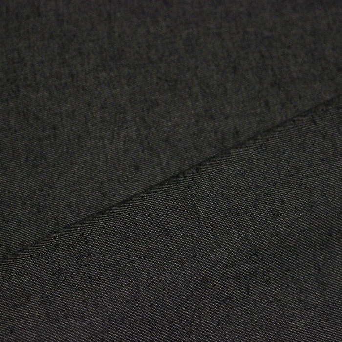 Tissu DENIM toile sergé noir, coton bio et coton recyclé - Matières recyclées - TissusPapi.com