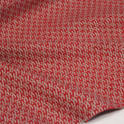 Tissu lainage faux-uni rouges et grège - Fabrication italienne - TissusPapi.com