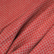 Tissu lainage faux-uni rouges et grège - Fabrication italienne - TissusPapi.com