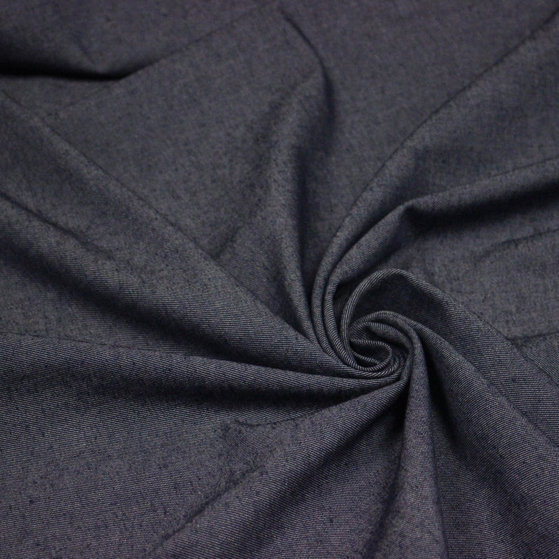 Tissu DENIM toile sergé bleu denim, coton bio et coton recyclé - Matières recyclées - TissusPapi.com