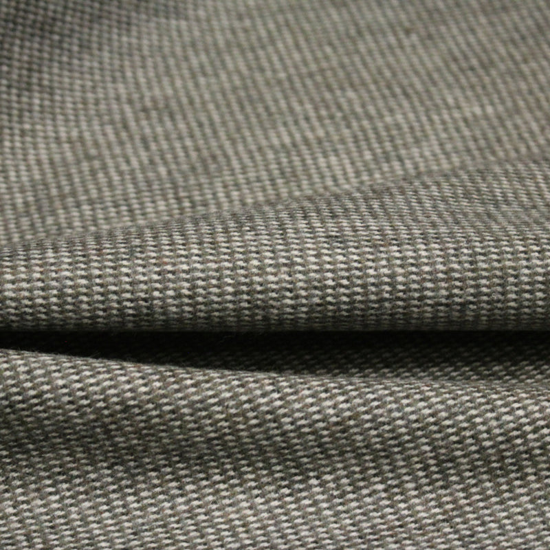 Tissu lainage faux - uni gris, vert kaki & blanc cassé, fin Pied de Poule - TissusPapi.com