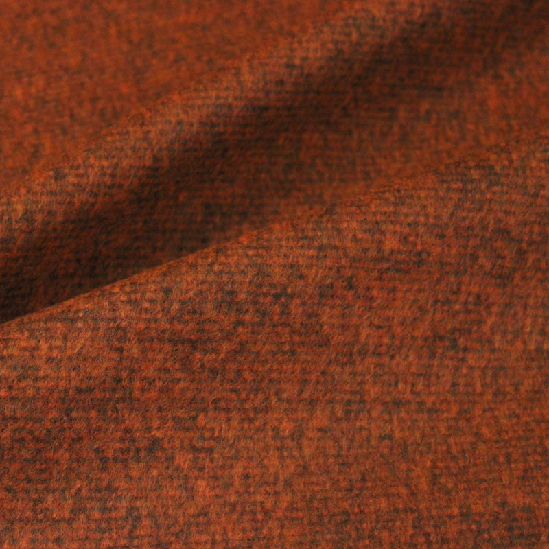 Tissu lainage faux-uni rouille - Fabrication italienne - TissusPapi.com