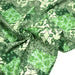 Tissu coton fin imprimé INDIENNES, patchwork vert de motifs floraux et arabesques- STANDARD 100 OEKO-TEX - TissusPapi.com