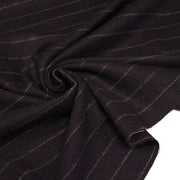 Tissu lainage faux-uni chevrons aubergine & liserés écrus - TissusPapi.com