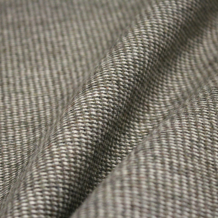 Tissu lainage faux - uni gris, vert kaki & blanc cassé, fin Pied de Poule - TissusPapi.com