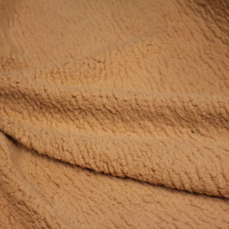 Tissu sherpa mouton : écru uni, vert, gris, camel... - OEKO - TEX - TissusPapi.com