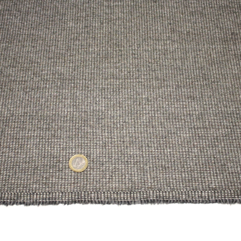 Tissu lainage faux - uni gris, vert kaki & blanc cassé, fin Pied de Poule - TissusPapi.com