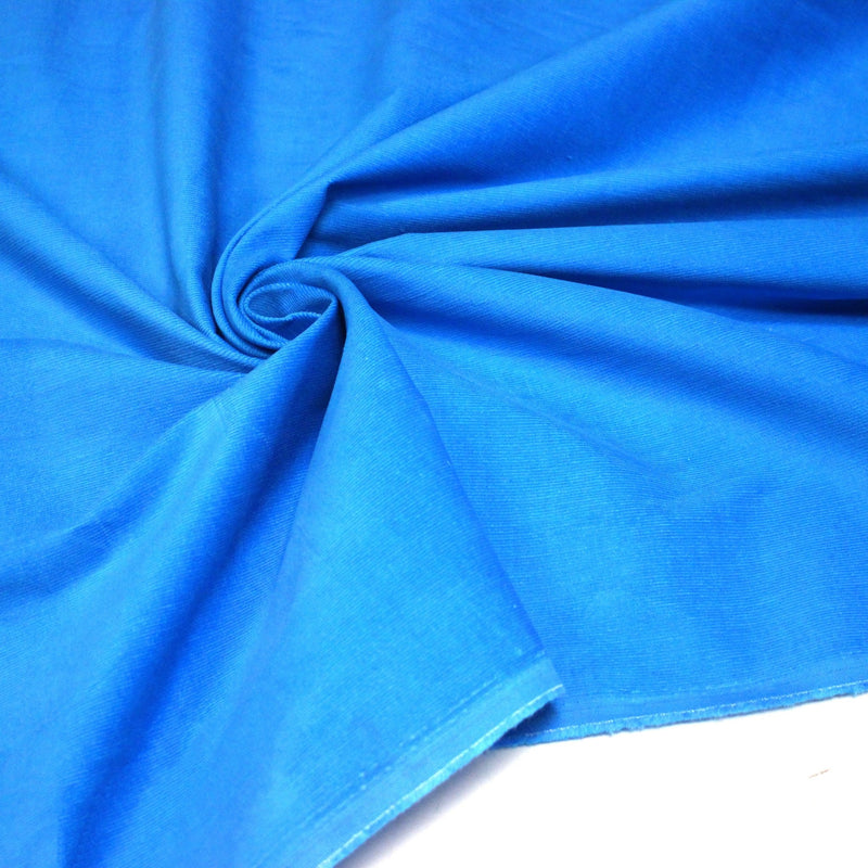 Tissu velours milleraies fines côtes 100% coton Bleu turquoise - TissusPapi.com