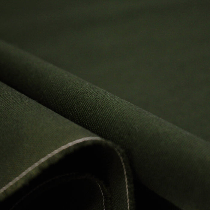Tissu Gabardine fine 100% coton vert kaki - Fabrication française - TissusPapi.com