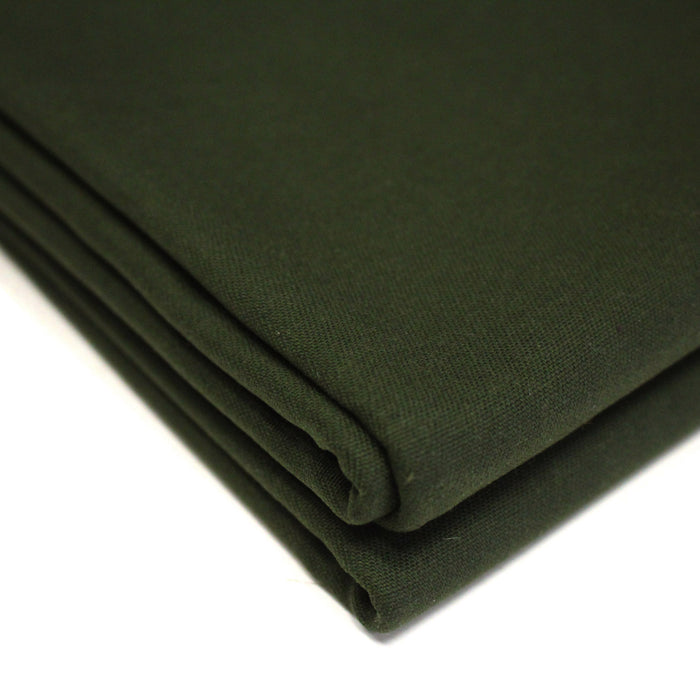 Tissu Gabardine fine 100% coton vert kaki - Fabrication française - TissusPapi.com