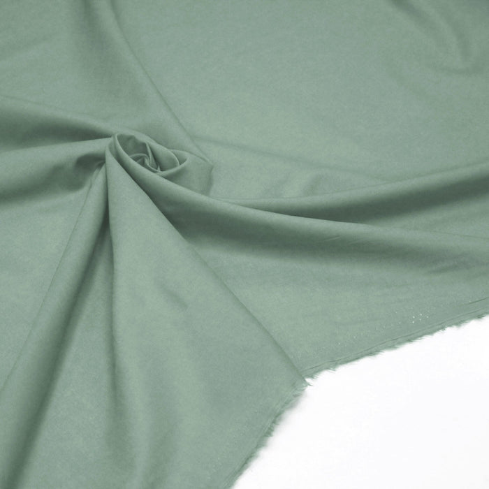 Tissu voile de coton vert sauge - COLLECTION TÉNÉRÉ