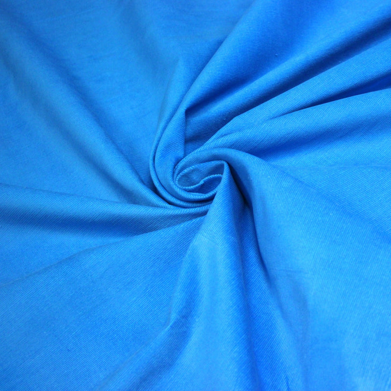 Tissu velours milleraies fines côtes 100% coton Bleu turquoise - TissusPapi.com
