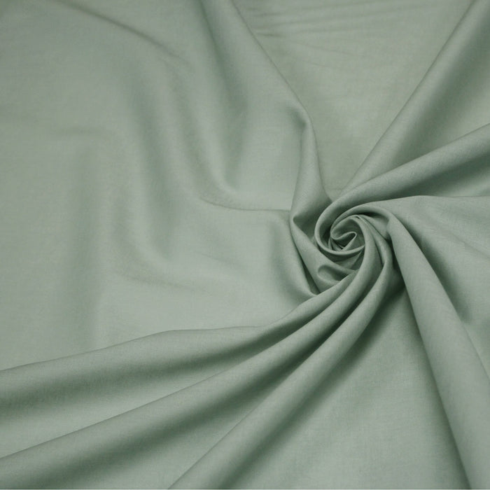 Tissu voile de coton vert sauge - COLLECTION TÉNÉRÉ