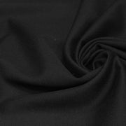 Tissu lainage sergé de laine noir - Fabrication italienne - TissusPapi.com