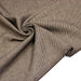 Tissu lainage sergé, fines rayures crème et chocolat - Fabrication italienne - TissusPapi.com