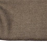 Tissu lainage sergé, fines rayures crème et chocolat - Fabrication italienne - TissusPapi.com