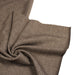 Tissu lainage sergé, fines rayures crème et chocolat - Fabrication italienne - TissusPapi.com