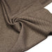 Tissu lainage sergé, fines rayures crème et chocolat - Fabrication italienne - TissusPapi.com