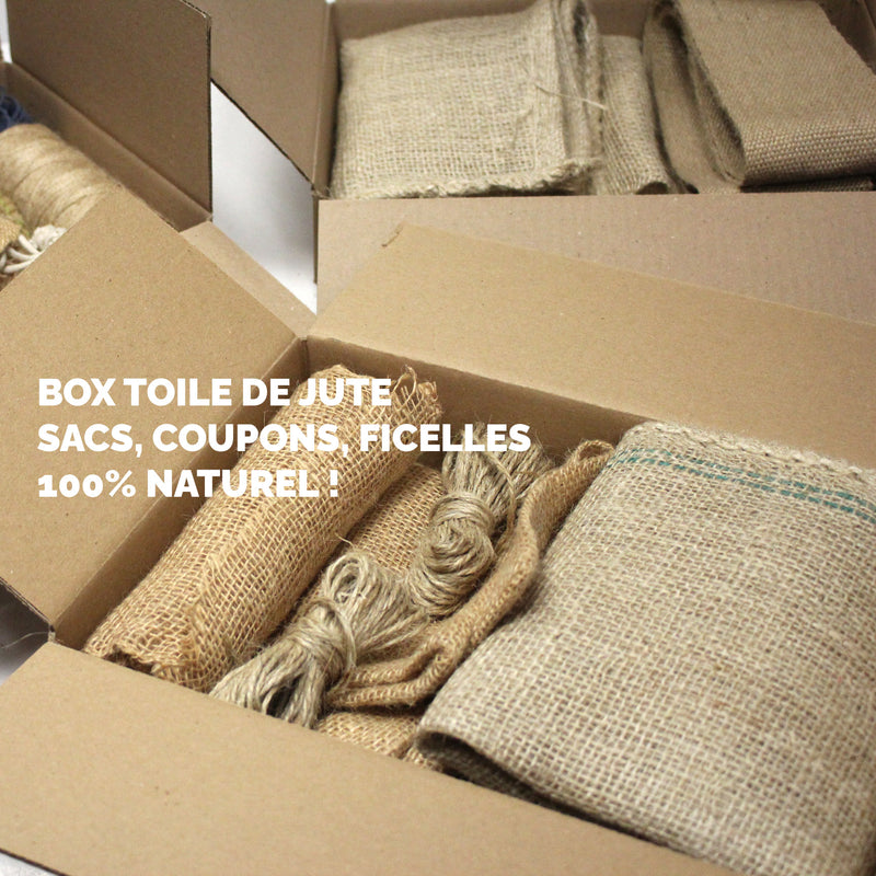 Box Toile de jute : sacs, coupons, ficelles - 100% naturel ! - TissusPapi.com