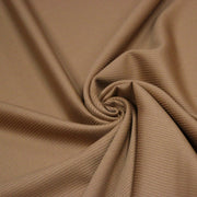 Tissu lainage sergé, fines rayures camel uni - Fabrication italienne - TissusPapi.com