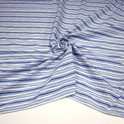 Tissu Seersucker coton rayures bleues et blanches - TissusPapi.com