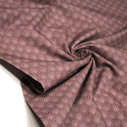 Tissu cotonnade bordeaux aux motifs géométriques blancs ART DECO - STANDARD 100 OEKO - TEX - TissusPapi.com