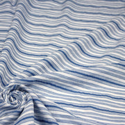 Tissu Seersucker coton rayures bleues et blanches - TissusPapi.com