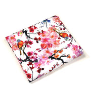 Tissu gabardine coton imprimée GUNMA jardin japonais, oiseaux et fleurs de cerisier - OEKO - TEX - TissusPapi.com