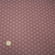 Tissu cotonnade bordeaux aux motifs géométriques blancs ART DECO - STANDARD 100 OEKO - TEX - TissusPapi.com