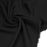 Tissu crêpe de laine épais noir - Fabrication française - TissusPapi.com