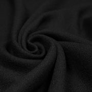 Tissu crêpe de laine épais noir - Fabrication française - TissusPapi.com