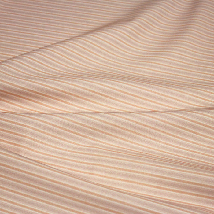 Tissu cotonnade aux fines rayures roses & corail - STANDARD 100 OEKO - TEX - TissusPapi.com