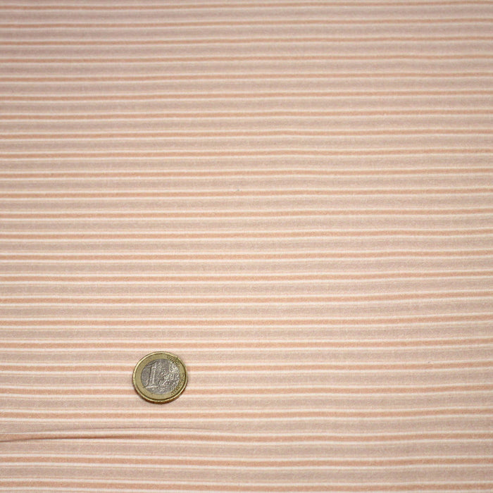 Tissu cotonnade aux fines rayures roses & corail - STANDARD 100 OEKO - TEX - TissusPapi.com