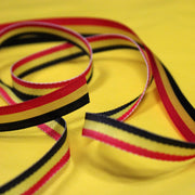 Drapeau belge 80 cm & rubans belges au mètre – Noir, jaune, rouge, ALLEZ LES BELGES ! - TissusPapi.com