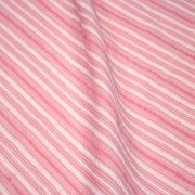Tissu coton seersucker rayures roses et blanches - TissusPapi.com