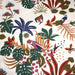 Tissu cotonnade blanc, motif tropical & oiseaux multicolores - STANDARD 100 OEKO - TEX - TissusPapi.com