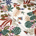 Tissu cotonnade blanc, motif tropical & oiseaux multicolores - STANDARD 100 OEKO - TEX - TissusPapi.com