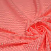 Tissu seersucker coton Vichy 2mm : ROSE FLUO ! - STANDARD 100 OEKO-TEX - TissusPapi.com