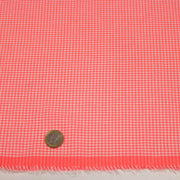 Tissu seersucker coton Vichy 2mm : ROSE FLUO ! - STANDARD 100 OEKO-TEX - TissusPapi.com